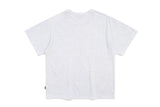 ラウンドフラワーTシャツ/ROUND FLOWER TEE SHIRT_LIGHT GREY