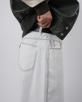 ペイントラインダーティジーンズ / paint line white dirty jeans