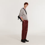 2-Buckle Biker Messenger Bag (Black)