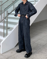 モノリネンツータックデニム / LE Mono Denim Long-Sleeved Shirt