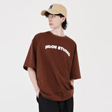 RE:ON LOGO T-SHIRT (BROWN)