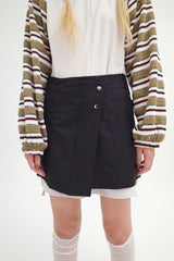 スポットレイヤードベルトスカート/Spot Layered Belt sk (2 colors)