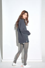 KNIT X TERRY COMBINATION POCKET TEE (Charcoal) / コンビネーションポケットTシャツ