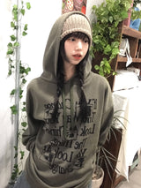 アイズオーバーサイズフィットワッフルニットフーディ