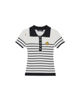 STRIPED KNIT PIQUE SHIRT OFF WHITE (6586891960438)