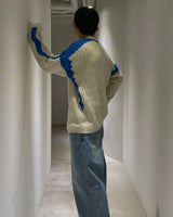 フィードカラーエフェクトウェーブリブドニット / feed color effects wave ribbed knit 2color