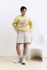 Peace and love Sweat shirts lemon (6594387640438)