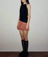 フロントポケットジップアップスカート / FRONT POCKET ZIP-UP SKIRT (BRICK ROSE)