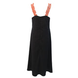 Aria dot dress (navy) (6657243578486)