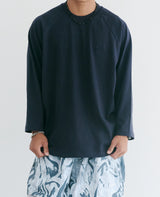 オールドスクールロゴロングスリーブ / BSR2223FWPO083 OLD SCHOOL LOGO LONG SLEEVE NAVY