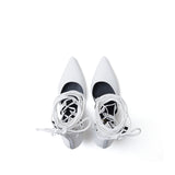 Strap Stiletto Heel(White)