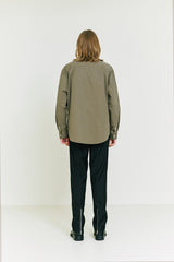 Collar Strap Shirt brown khaki (6683679588470)