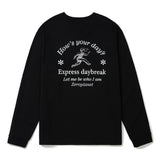 Runboy Overfit Long Sleeve T-shirt [BLACK] (6618530480246)