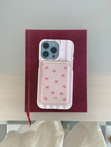 ribbon macsafe wallet (pink)