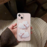 コットンバニーポポジェリーハードアイフォンケース/Cotton bunny popo Jelly Hard phone case ivory