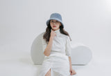 (핸드메이드) 소프트 블루 버킷 햇 / (HANDMADE EMBROIDERY) SOFT BLUE BUCKET HAT(Copy) (6656020152438)