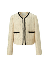 Tweed classic jacket - Custard yellow (6682215448694)