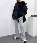プリーツウォッシングトレーニングサイドスリットパンツ/[Unisex] Pleated washing training side slit pants (6 colors)