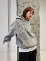 VENTIQUE Pigment Logo embroidery Hoodie 3color