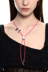 NO.481 [SILVER] CIRCLE CODE LOCK NECKLACE