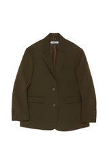 OVERFIT CUT OFF BLAZER [BROWN]