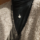 レザーシルバーネックレス / [CCNMADE] LEATHER SILVER NECKLACE (Feather)