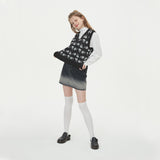 FLOWER JAQUARD KNIT VEST_BLACK (6610819874934)