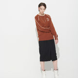 [UNISEX] LOVE RAGLAN KNIT, BRICK BROWN (6627120644214)