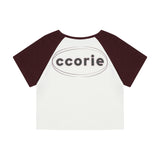 ロゴラグランクロップド半袖Tシャツ