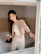 Wool Basic Round Crop Cardigan (7color)