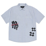 ディソーダーストライプジップアップ S/S シャツ / DISORDER STRIPE ZIP UP S/S SHIRT