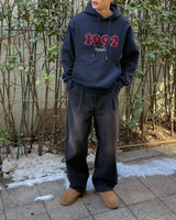1992 ブックルナッピングクロップフードTシャツ/1992 Bookle napping crop hood t-shirt 2color