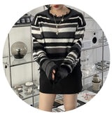 ストライプグランジクロップニット / stripe grunge crop knit