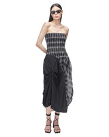 スモッキングドレープドレス/DOZI - Smocking Draped Dress _ Black