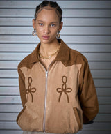 STRING BOMBER JACKET (BEIGE)