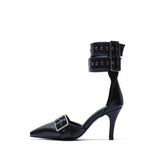 Buckle Point Stiletto Heel(Black)