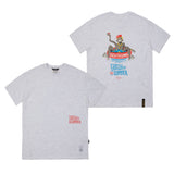 キャッチアップスタンダードTシャツ / CATCHUP STANDARD FIT T-SHIRTS WHITE MELANGE / BLACK