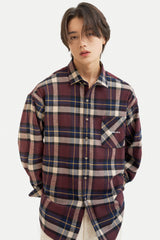 ミッドナイトワインチェックシャツ/Midnight Wine Check Shirt S110 Burgundy
