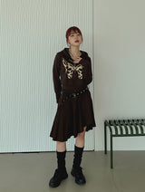 カットアンバランススカート/Cut unbalanced skirt (2color)