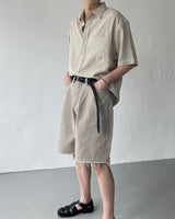 ピグメントバルミューダカッティングデニム / MG713 Pigment Bermuda Cutting Denim (3 colors)