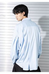 シルキーインシジョンプリーツシャツ / SILKY INCISON PLEATS SHIRTS