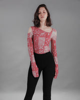Collage Artwork Sleeve Cut-out Top (6676029702262)