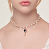 SAPPHIRE HEART NECKLACE (4625860657270)