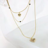 ブラックスワンレイヤードネックレス / Black Swan Layered Necklace / 2 color