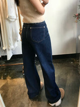 ワイドフィットデニムパンツ / WIDE FIT DARK BLUE DENIM PANTS [17789]