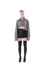 カットアウトミニスカート/CUT OUT MINI SKIRT