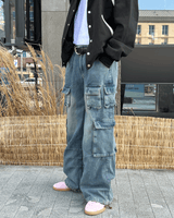 Triple pocket denim pants