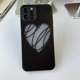 Black - Chocolate Heart Phone Case_matt