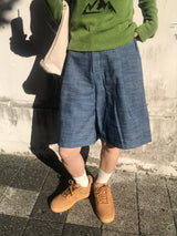 Beelike bermuda denim pants