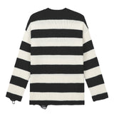 0 2 Damaged Wool Stripe Knit - WHITE (6626819440758)